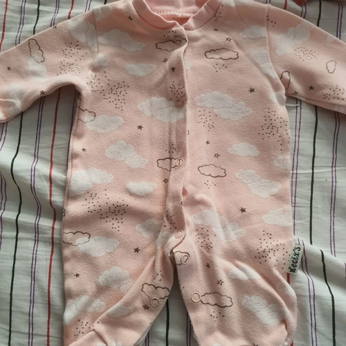 Baby winter rompers pack of 3, 1-3 months, like new, 100% cotton