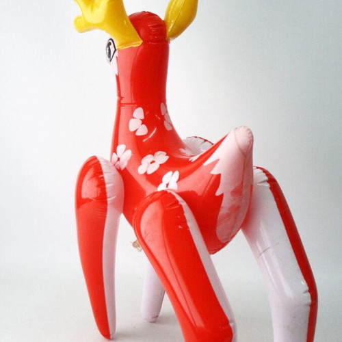 Vintage 80's Inflatable Reindeer 58cm Red Christmas New