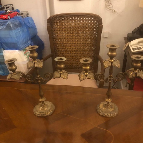 Brass Candlesticks pair like new