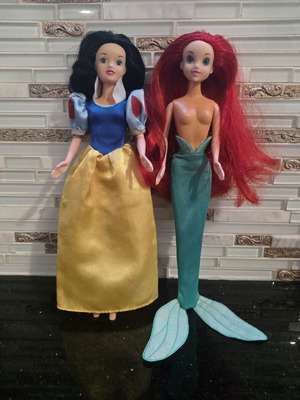 Vintage κούκλες Disney Princess Χιονάτη και Αριέλ