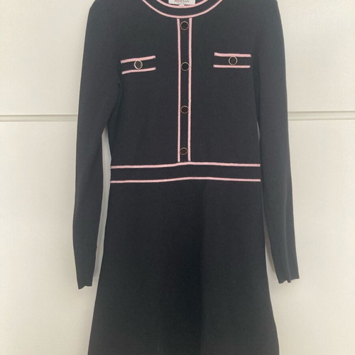 Morgan de toi medium dress black with pink details like new