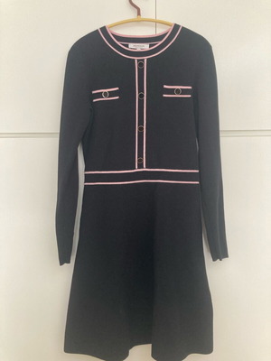 Morgan de toi medium dress black with pink details like new