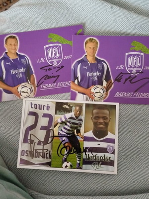 VFL Osnabrück autographs new, signed by Thomas Reichenberger, Markus Feldhoff, Assimiou Tourè