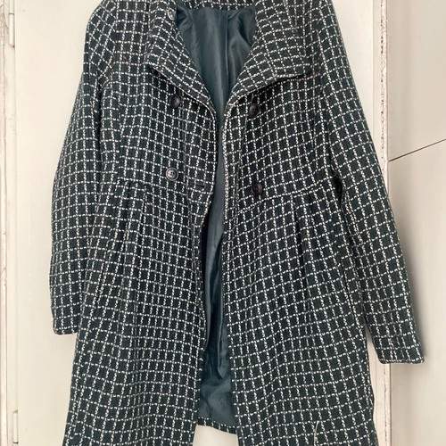 Attrattivo checked coat like new, size M, green