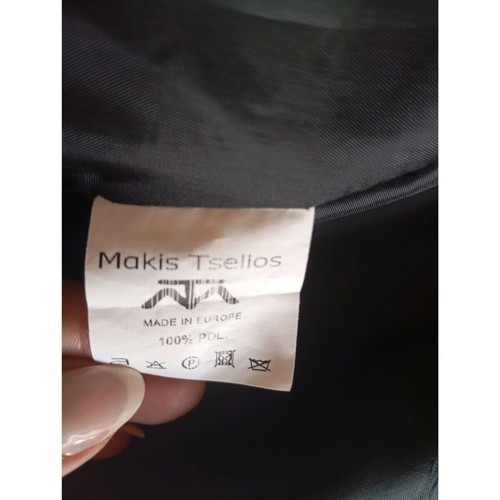 Makis Tselios Fashion women's jacket like new, black and white houndstooth, size M