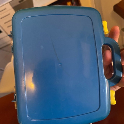Plastic storage box suitcase used