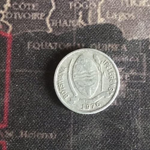 Botswana 1 Thebe coin 1976 used, pack of 4