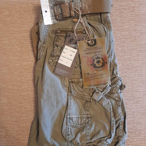 Time Belong Cargo Bermuda Shorts Size 32 New Olive