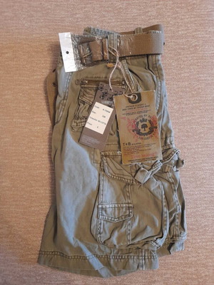 Time Belong Cargo Bermuda Shorts Size 32 New Olive