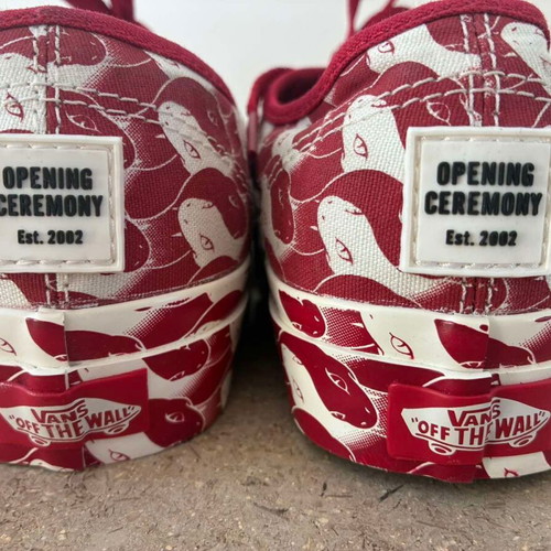 Vans x Opening Ceremony limited edition red and white sneakers size 37