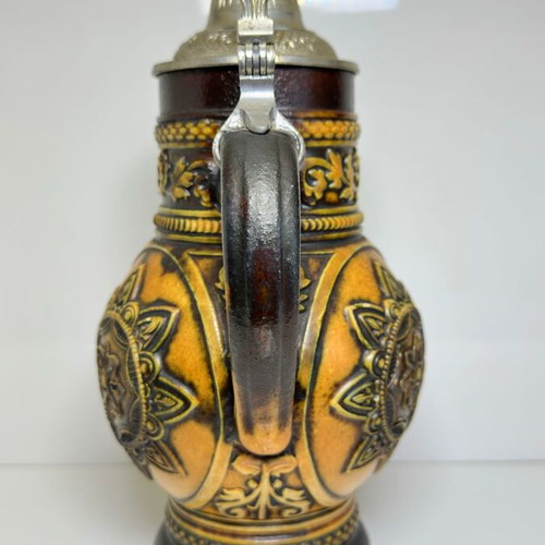 Vintage German ceramic jug medieval style like new