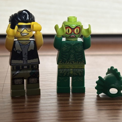 Swamp Creature and Frank Rock Lego figures used from set 9461 Monster Fighters