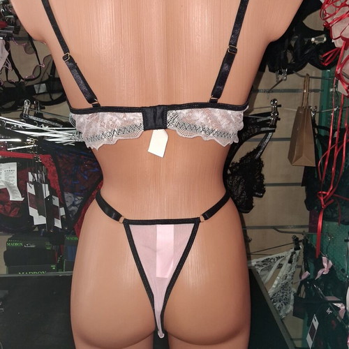 Love and Passion Underwear set new, pink with black details
