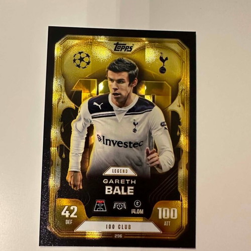 Gareth Bale 100 Club Legend 296 Topps Match Attax Tottenham Hotspur new