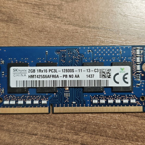 SK hynix RAM 2GB DDR3L-1600 SO-DIMM used laptop memory