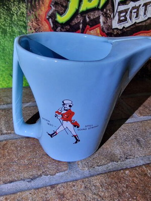 Johnnie Walker Whisky Jug vintage used, blue color