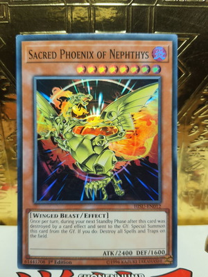 Sacred Phoenix of Nephthys Yu-Gi-Oh! card near mint