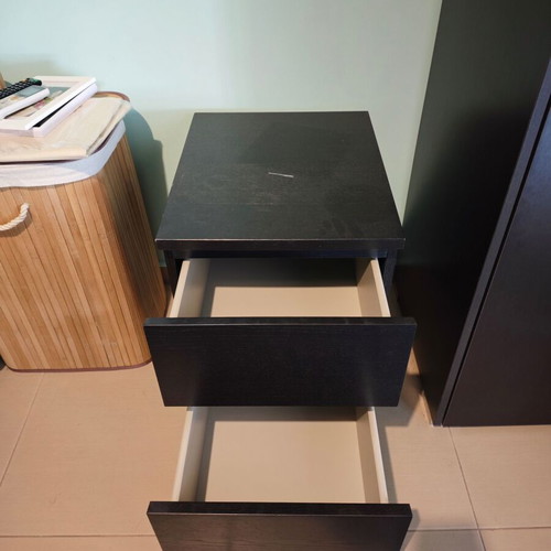 Bedroom furniture set 5 pieces used, wenge color