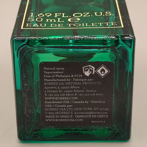 Korres Water Bamboo Freesia Eau de Toilette 50ml used, discontinued