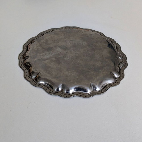 Vintage INOX Rostfrei Corona serving tray used 27 cm