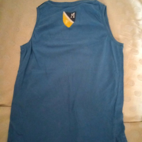 Matoufrance blue sleeveless shirt used for 10 years old