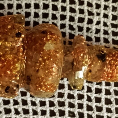 Therapeutic orgonite like new, Stoupa pagoda with copper and tourmaline