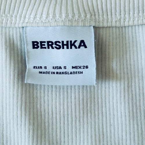 Bershka white top like new, size S