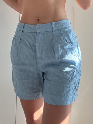 ASOS shorts like new, soft fabric, size S, blue