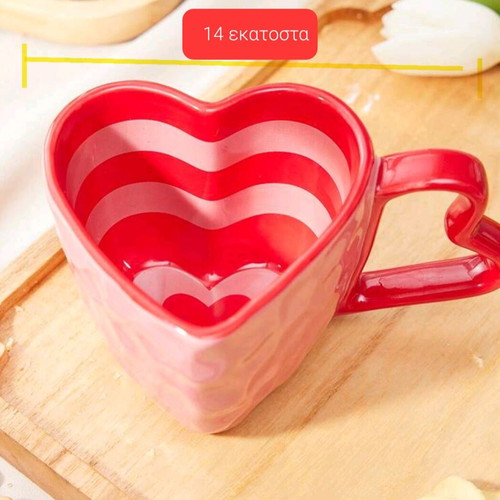 Heart-shaped mug like new, 330 ml