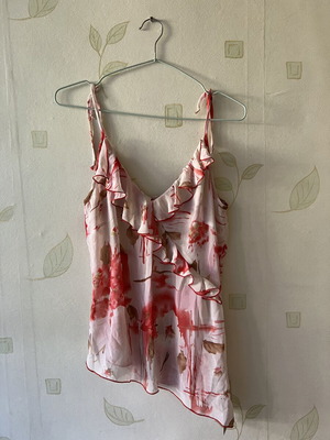 A-Style Pink Women's Top with Ruffles Size M New