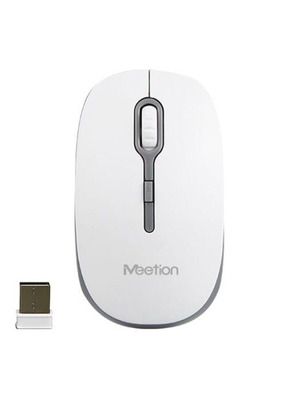 Meetion MT-R547 безжична мишка бяла и сива, нова