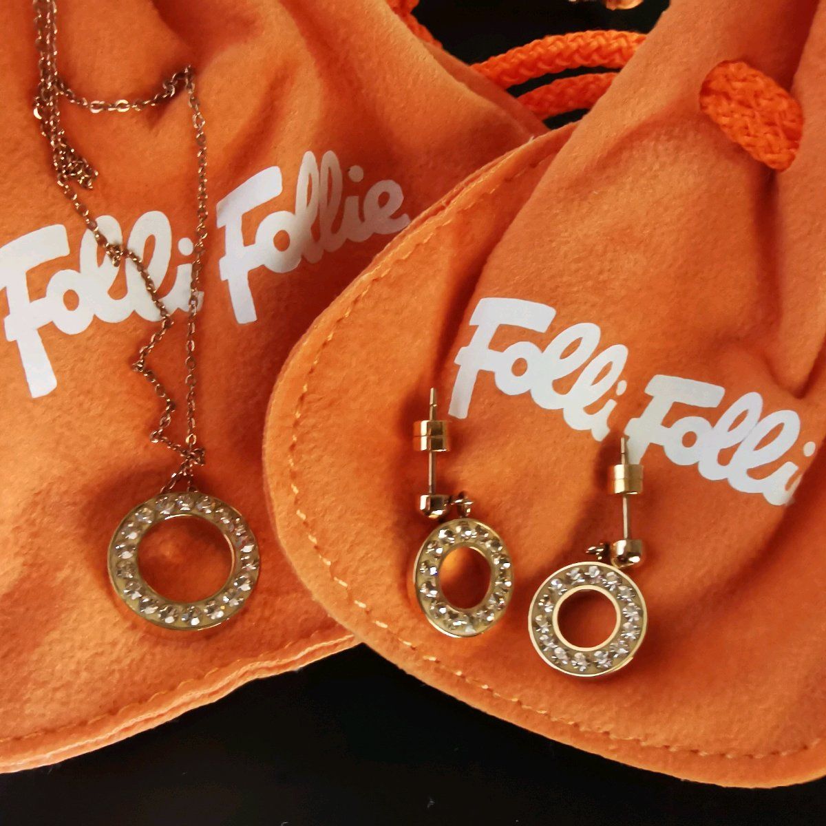 Folli Follie jewelry set silver gold… - € 45,00 - Vendora.cy
