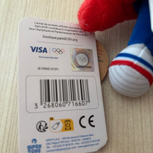 Paris 2024 Phryge mini plush μπρελόκ καινούργιο επίσημη ολυμπιακή μασκότ
