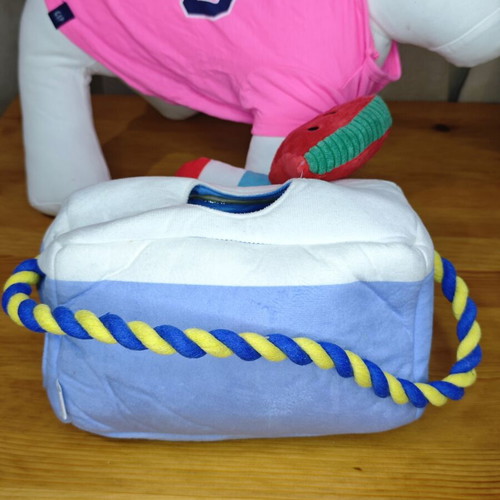Banana Boat Dog Toy Set with Crinkle Papers and Squeakers, New