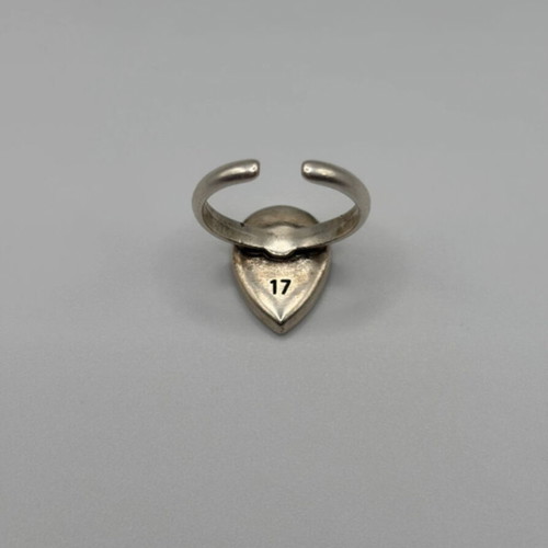 Ring made of silver-plated brass with enamel, new, turquoise and silver
