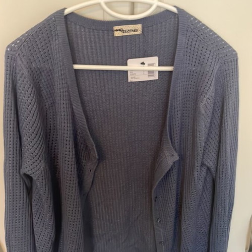 Women's cardigan new with tag blue size L