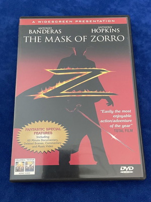 DVD The Mask of Zorro widescreen με ντοκιμαντέρ και διαγραμμένες σκηνές σαν καινούργιο