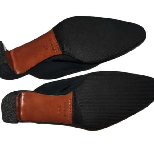Fratelli Rossetti satin mules like new, size 35.5, black