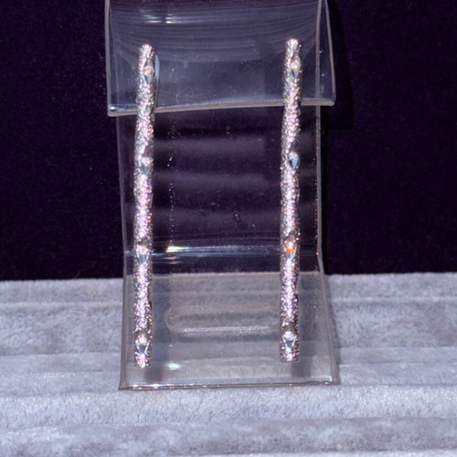 Etalon Jenavi silver earrings new, with pearls and Swarovski crystals