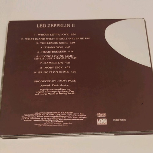 Led Zeppelin II CD Digi like new, rock