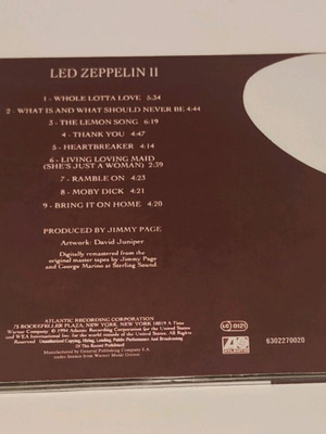 Led Zeppelin II CD Digi like new, rock
