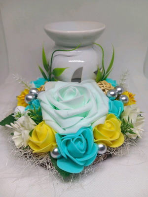 Handmade composition with 13cm burner new for waxmelts