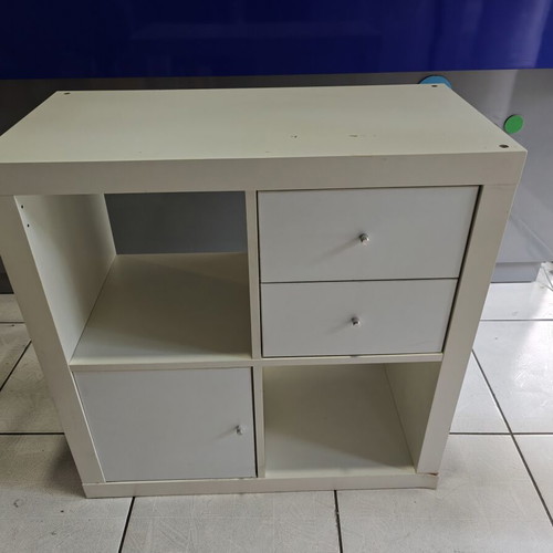 Ikea Kallax furniture used with cabinet and 2 drawers
