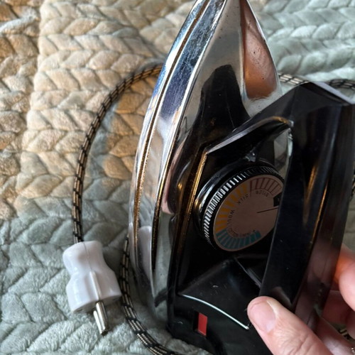 Electric iron used, functional retro