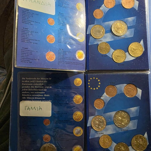 Euro Coin Folder New, First Sets from 11 Countries