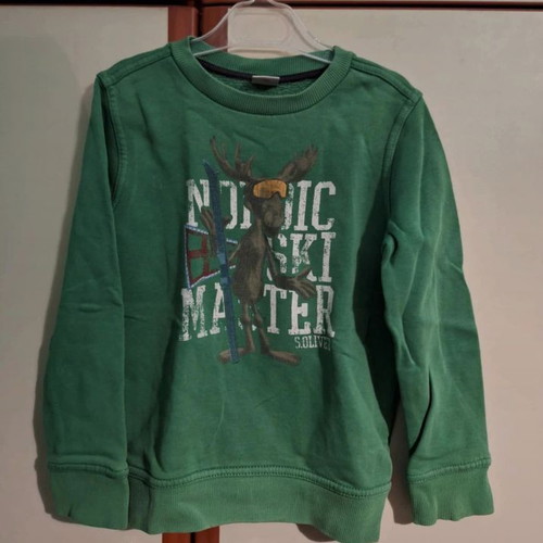 S.Oliver green sweatshirt for boy 5 years like new