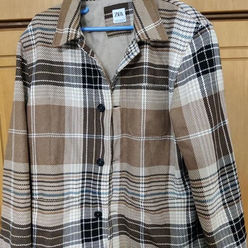 Zara shirt-jacket size XL brown like new