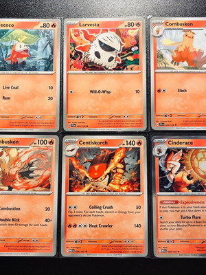 Pokémon κάρτες 6 fire σε άριστη κατάσταση, έκδοση 2025