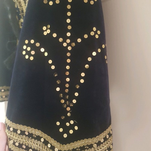 Traditional Thracian costume velvet with gold details, new