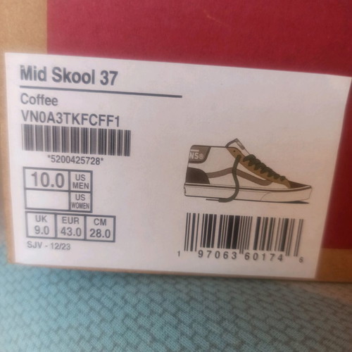 Vans Mid Skool sneakers size 43 like new, coffee-beige